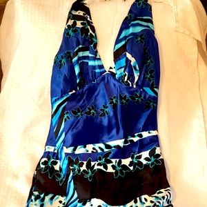 Cache silk halter dress